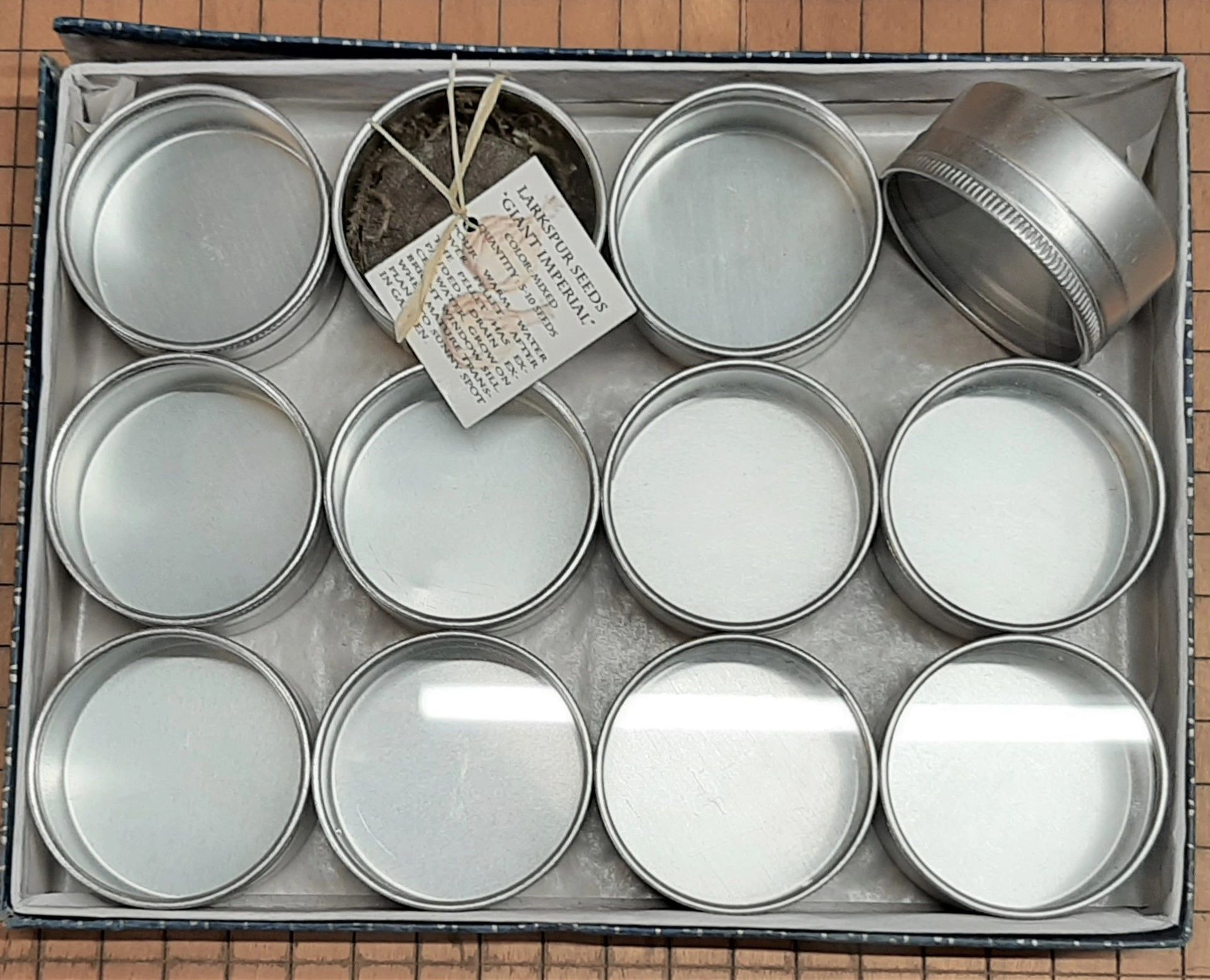 A favorite wedding giveaway Glass top tins